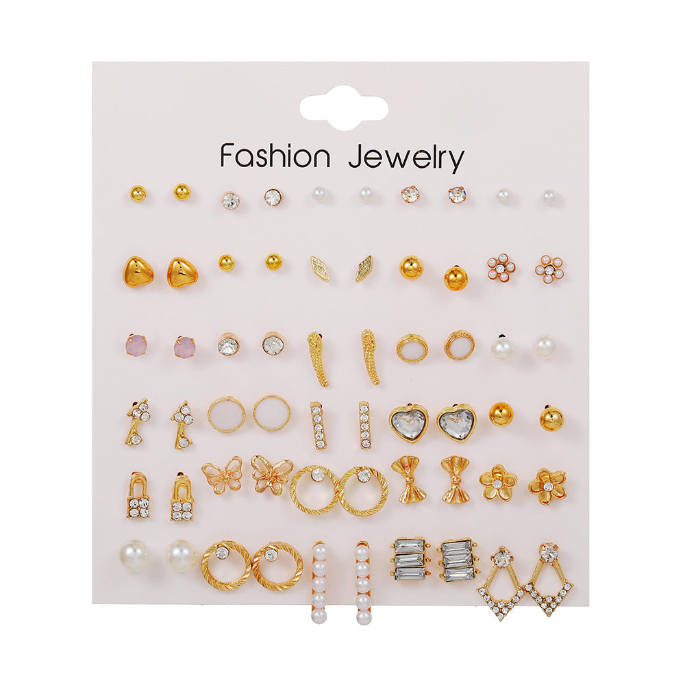 Wholesale 30 Pairs Unique Combination Set Copper Earrings